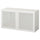 BESTÅ shelf unit with glass doors, white/Glassvik white/frosted glass, 120x64x42 cm