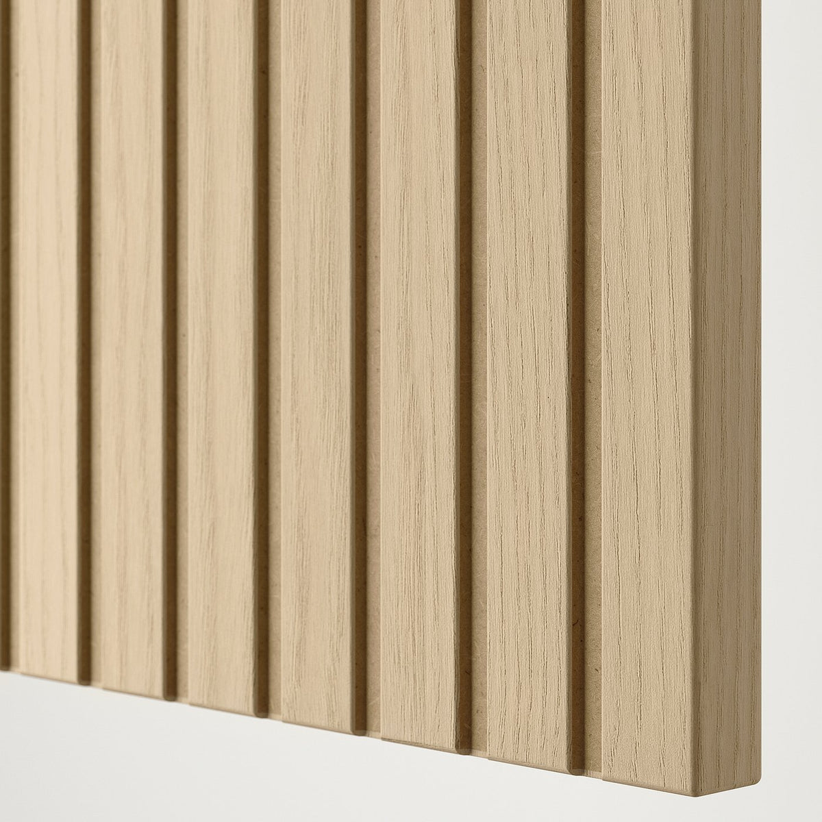 BESTÅ storage combination with doors, white/Björköviken ash veneer, 120x42x193 cm