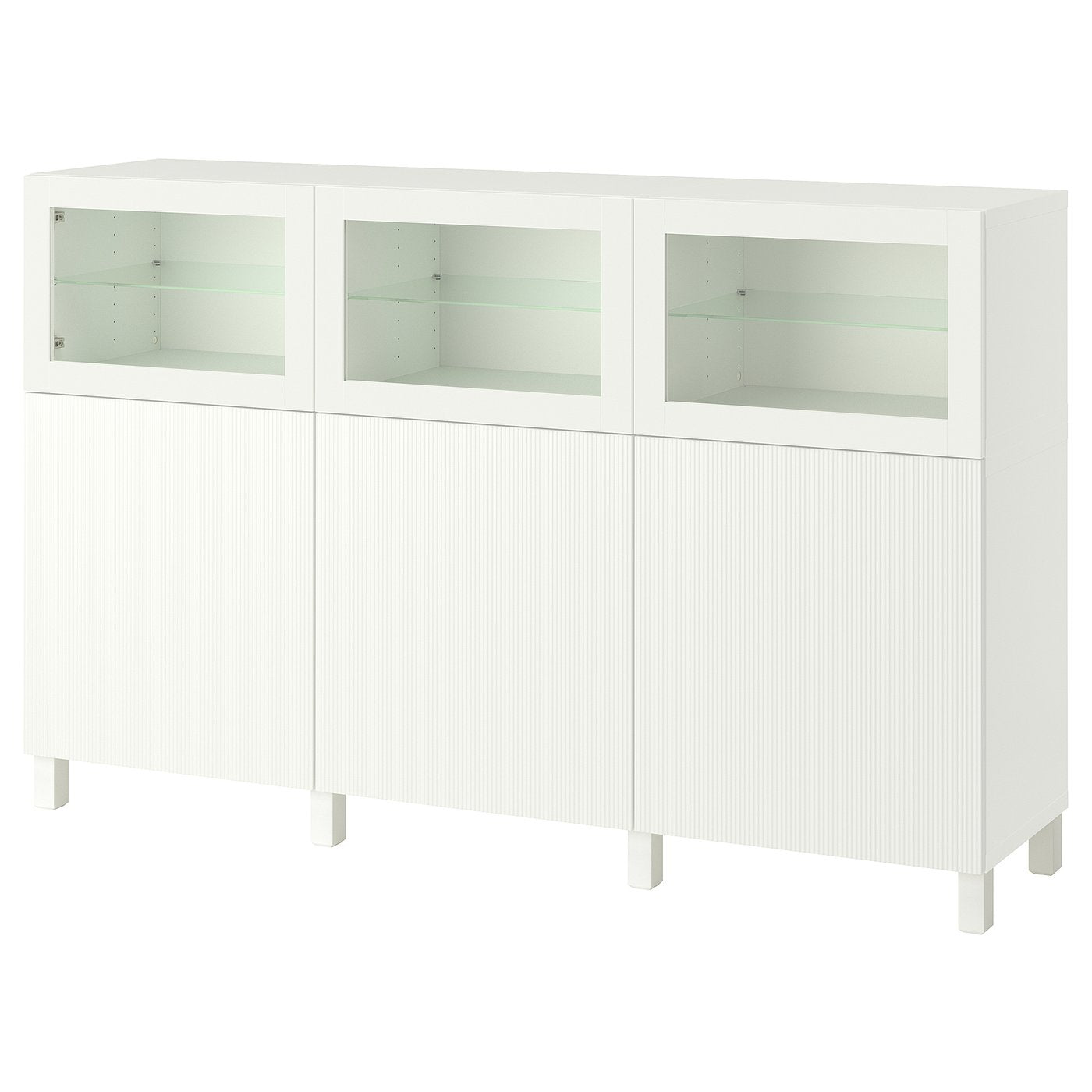 BESTÅ storage combination with doors, white/Förvaltare white, 180x112x42 cm