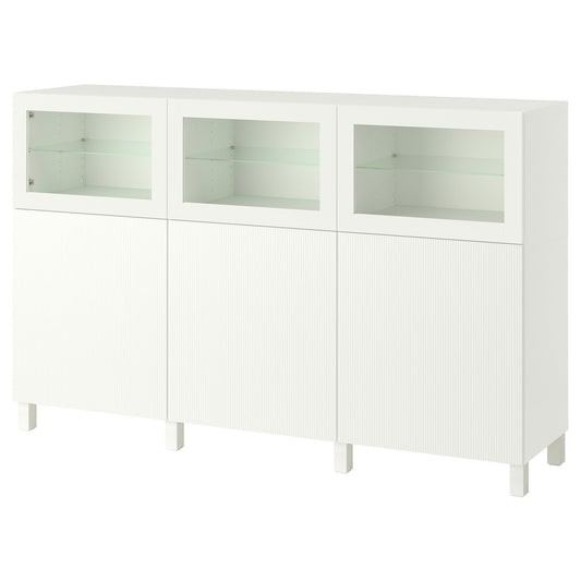 BESTÅ storage combination with doors, white/Förvaltare white, 180x112x42 cm