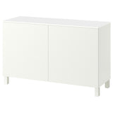 BESTÅ storage combination with doors, white/Förvaltare white, 120x42x75 cm