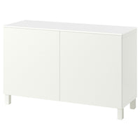 BESTÅ storage combination with doors, white/Förvaltare white, 120x42x75 cm