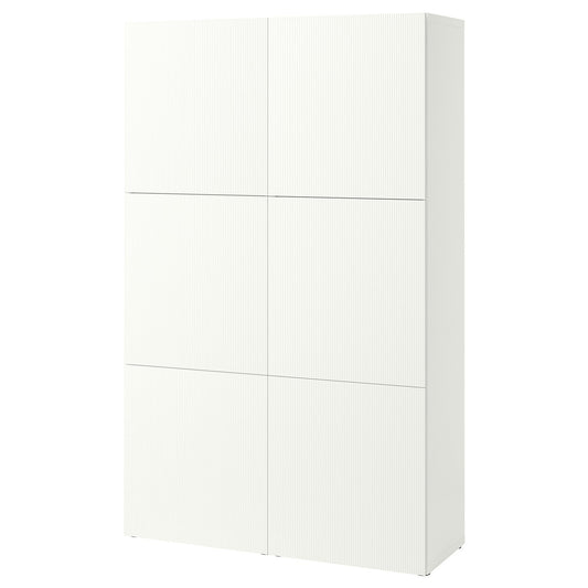 BESTÅ storage combination with doors, white/Förvaltare white, 120x193x42 cm