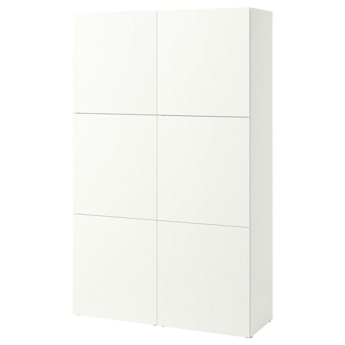 BESTÅ storage combination with doors, white/Förvaltare white, 120x193x42 cm