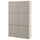 BESTÅ storage combination with doors, white Hammarsmed/beige, 120x42x193 cm