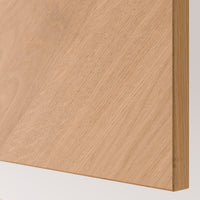 BESTÅ - Storage combination with doors, white/Hedeviken/Ösarp oak veneer, 120x42x74 cm