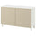BESTÅ storage combination with doors, white/Krukmakare beige, 120x42x75 cm