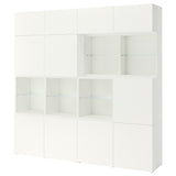 BESTÅ storage combination with doors, white/Lappviken white, 240x42x231 cm