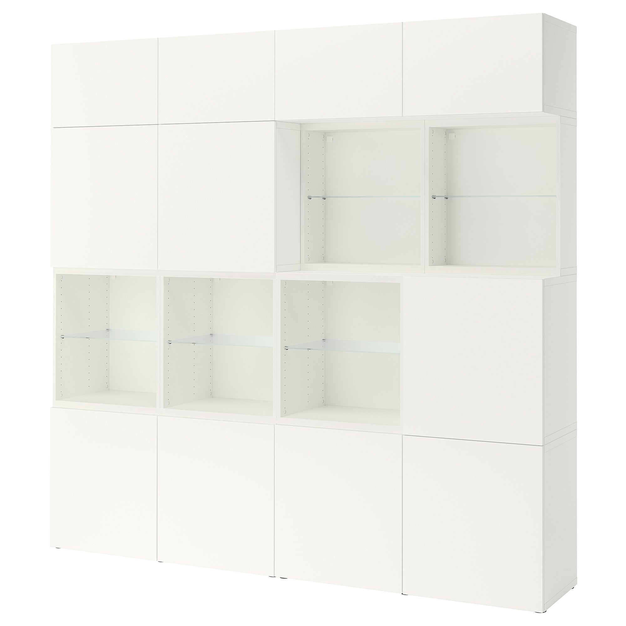BESTÅ storage combination with doors, white/Lappviken white, 240x42x231 cm