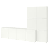 BESTÅ storage combination with doors, white Lappviken/white, 300x42x193 cm