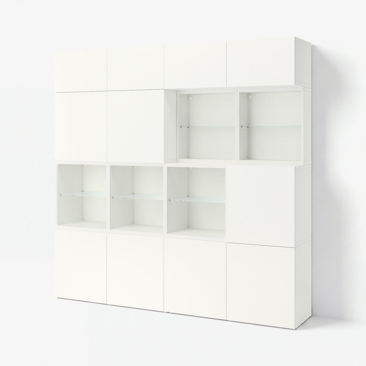 BESTÅ storage combination with doors, white/Lappviken white, 240x42x231 cm