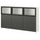 BESTÅ - BESTÅ Storage combination with doors, white Lappviken/Fällsvik dark grey, 180x42x112 cm