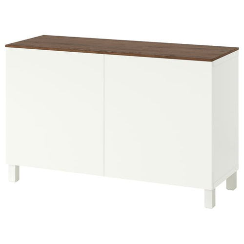 BESTÅ storage combination with doors, white/Lappviken/Stubbarp white, 120x42x75 cm