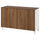 BESTÅ storage combination with doors, white/Lappviken/Stubbarp walnut effect, 120x42x75 cm