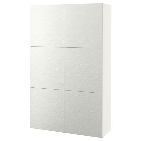 BESTÅ - BESTÅ Storage combination with doors, white/Laxviken white, 120x42x193 cm