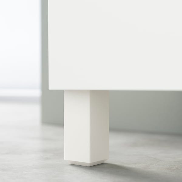Ikea BESTÅ - Storage combination with doors, white/Mörtviken/Stubbarp white, 120x42x202 cm
