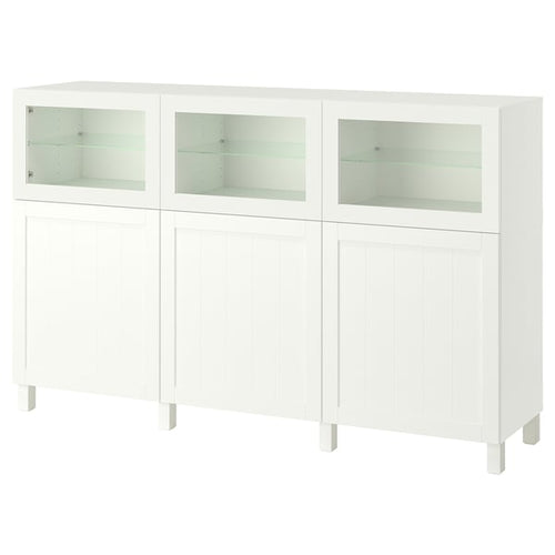 BESTÅ storage combination with doors, white/Pipmakare white, 180x42x112 cm