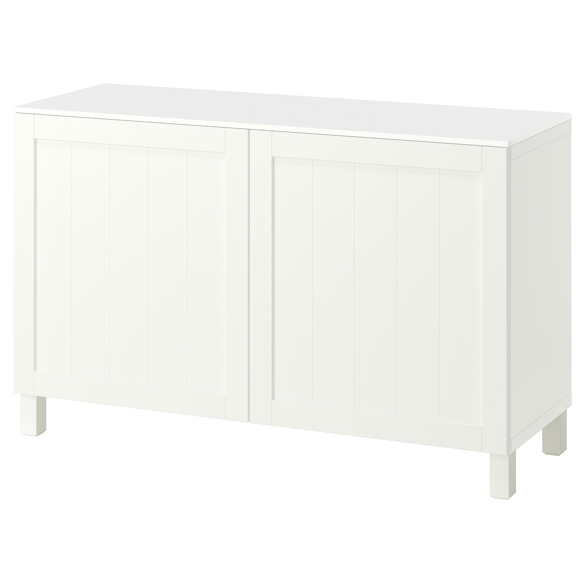 BESTÅ storage combination with doors, white/Pipmakare white, 120x42x75 cm