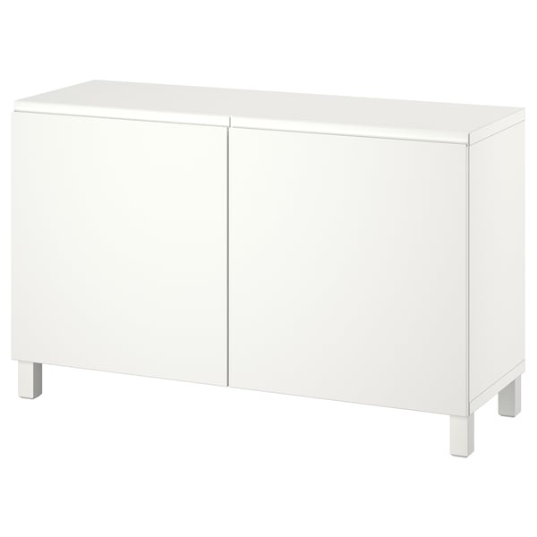 BESTÅ storage combination with doors, white/Västerviken/Stubbarp white, 120x42x74 cm