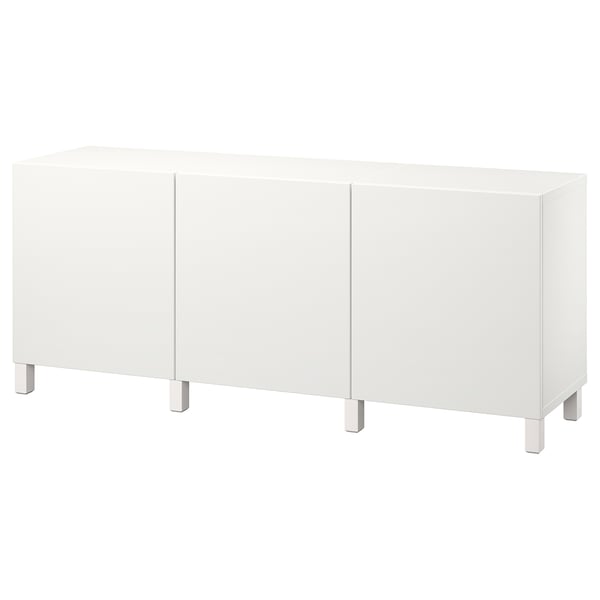 BESTÅ storage combination with doors, white/Valviken, 180x42x74 cm