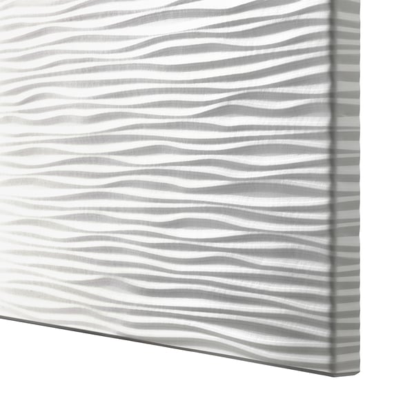 BESTÅ - BESTÅ Storage combination with doors, white stained oak effect/Laxviken/Stubbarp white, 120x42x74 cm