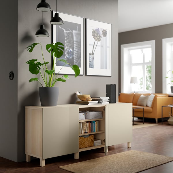 BESTÅ - Cabinet with doors , 180x42x74 cm
