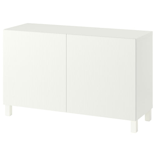 BESTÅ storage combination with doors, Förvaltare white/Stubbarp white, 120x74x42 cm