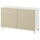 BESTÅ storage combination with doors, Krukmakare beige/Stubbarp white, 120x42x74 cm