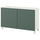 BESTÅ storage combination with doors, Krukmakare dark grey-green/Stubbarp white, 120x42x74 cm
