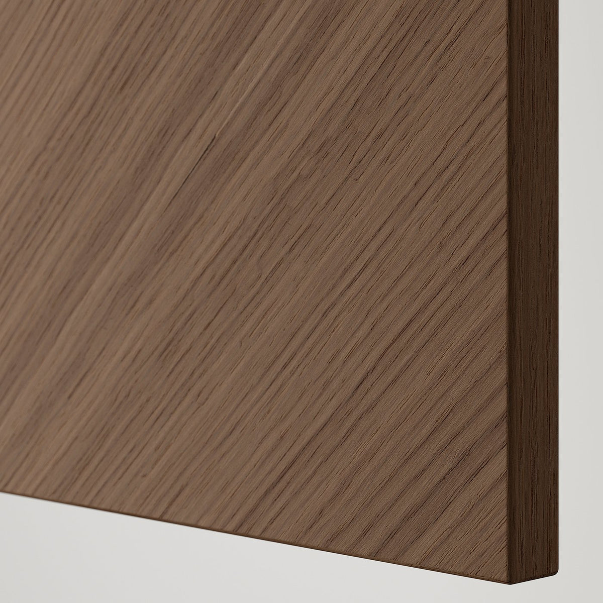 BESTÅ storage combination with doors, black-brown/Hedeviken brown stained oak veneer, 120x42x193 cm
