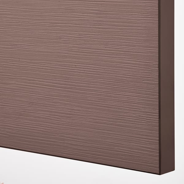 BESTÅ storage combination with doors, black-brown/Hjortviken/Ösarp brown, 120x42x74 cm