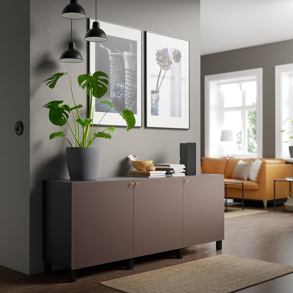BESTÅ - Cabinet with doors , 180x42x74 cm