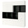 BESTÅ storage combination with doors, black-brown/Lappviken white, 240x42x231 cm