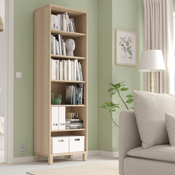 Ikea BESTÅ - Cabinet unit, white stained oak effect, 60x40x202 cm