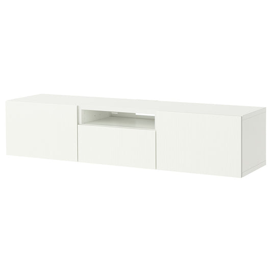 BESTÅ TV bench, white/Förvaltare white, 51x39x32.5 cm