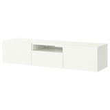 BESTÅ TV bench, white/Lappviken white, 180x42x39 cm
