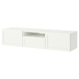 BESTÅ TV bench, white/Pipmakare white, 180x42x39 cm