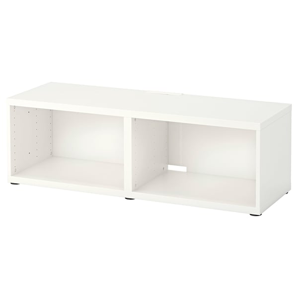 BESTÅ - BESTÅ TV bench, white, 120x40x38 cm