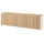 BESTÅ TV bench with doors, white/Björköviken/Stubbarp oak veneer, 240x42x76 cm