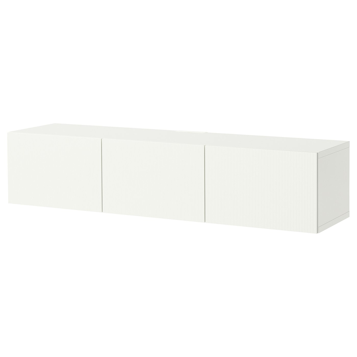 BESTÅ TV bench with doors, white/Förvaltare white, 180x38x42 cm
