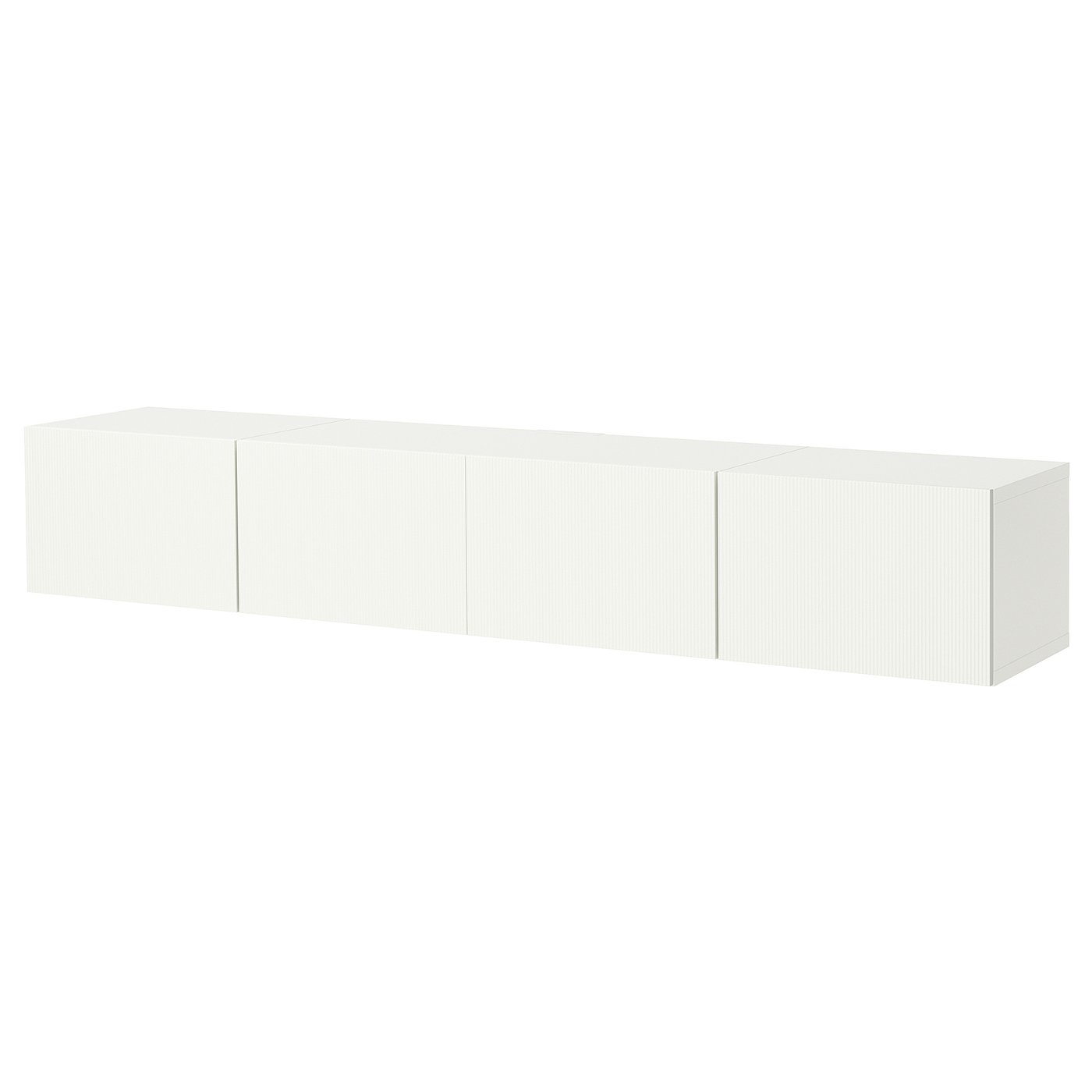BESTÅ TV bench with doors, white/Förvaltare white, 240x38x42 cm