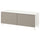 BESTÅ TV bench with doors, white/Hammarsmed/Stubbarp beige, 120x42x48 cm