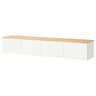 BESTÅ TV bench with doors, white/Lappviken white, 240x42x40 cm