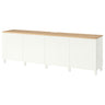 BESTÅ TV bench with doors, white/Lappviken/Stubbarp white, 240x42x76 cm