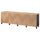 BESTÅ TV bench with doors, black-brown/Hedeviken/Stubbarp oak veneer, 240x42x76 cm