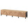 BESTÅ TV bench with doors, black-brown/Hedeviken/Stubbarp oak veneer, 240x42x50 cm
