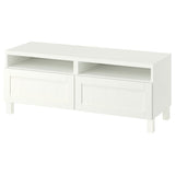 BESTÅ TV bench with drawers, white/Pipmakare white, 120x42x48 cm