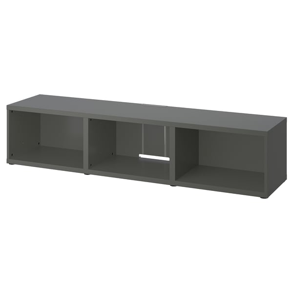 BESTÅ - BESTÅ TV bench, dark grey, 180x40x38 cm