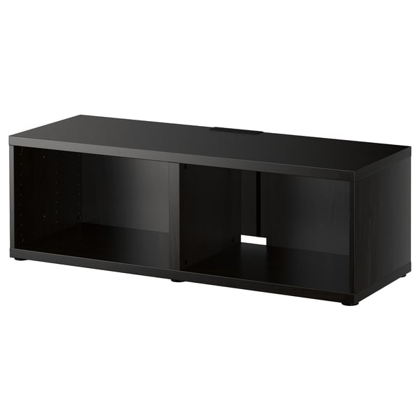 BESTÅ - BESTÅ TV bench, black-brown, 120x40x38 cm