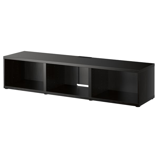BESTÅ - BESTÅ TV bench, black-brown, 180x40x38 cm